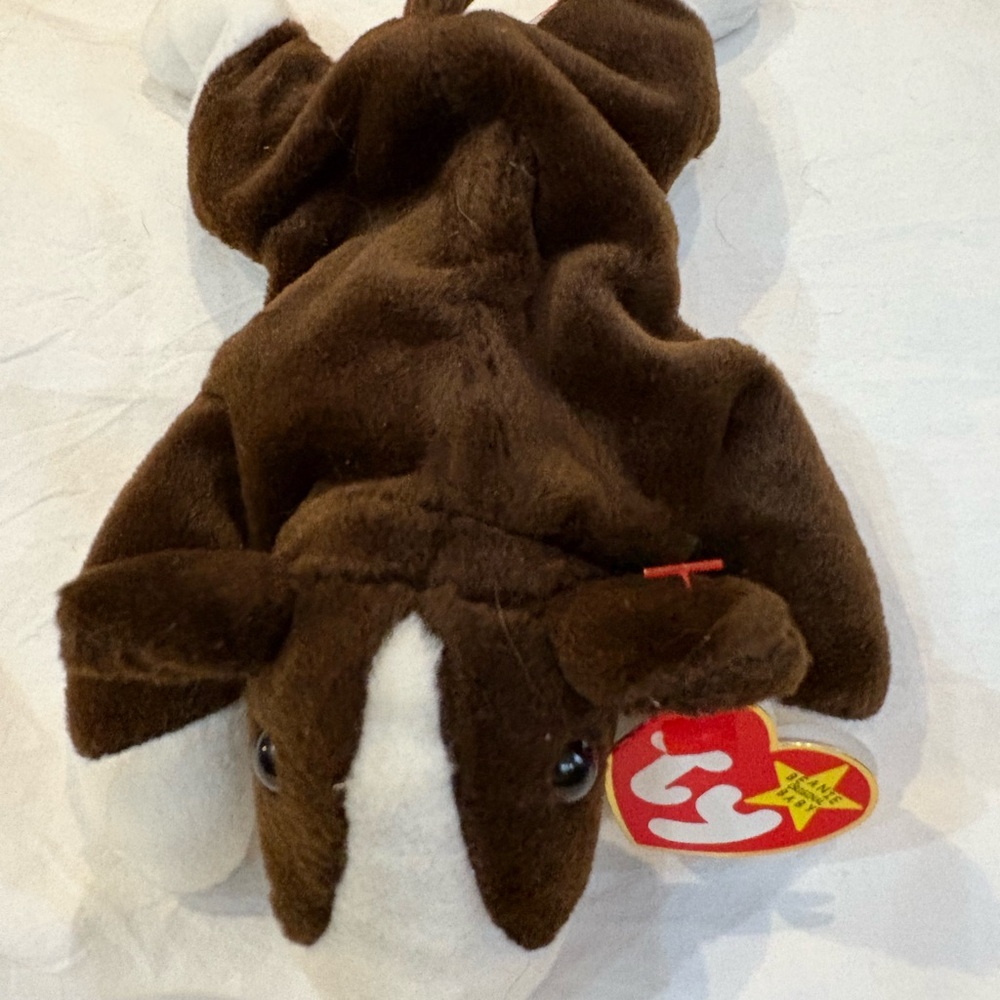 Ty Plush Dog Toy - Brown and White